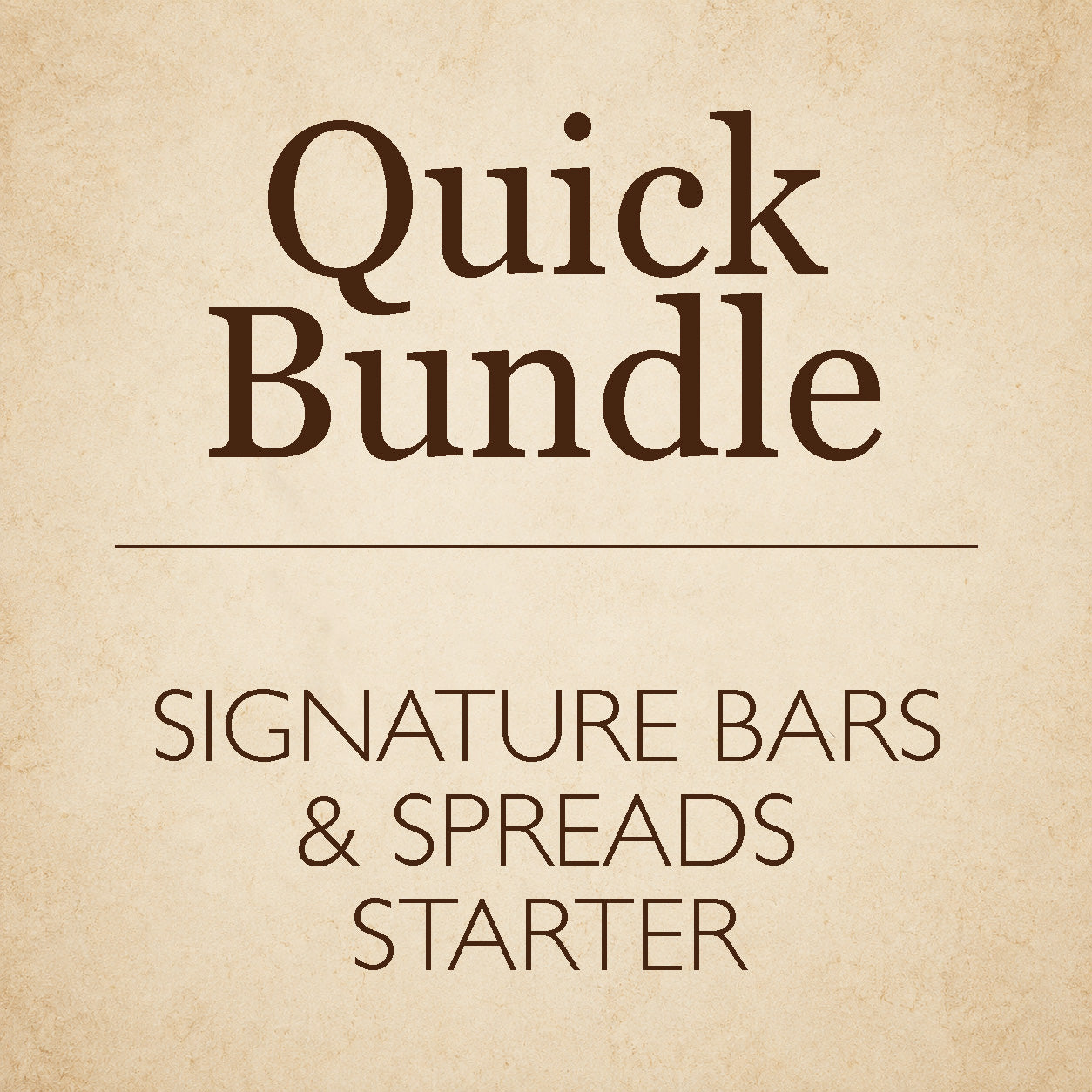 Signature Bars & Spreads Starter